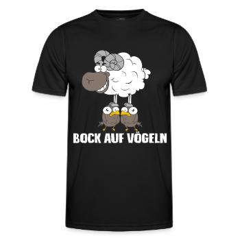 Bock auf Vögeln - Männer Funktions-T-Shirt - Schwarz - Vorne - AI Model Male 178 dark (178cm)