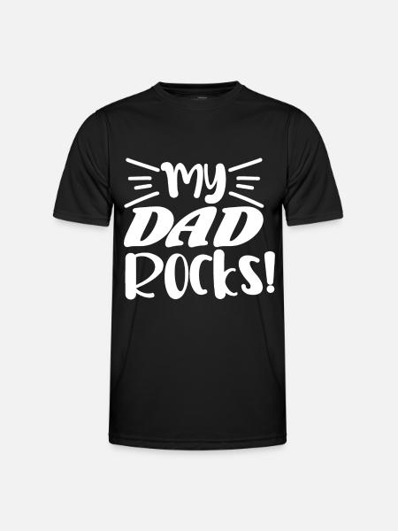 My dad rocks - Men's Functional T-Shirt - black