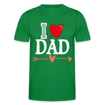 "Ich liebe Papa" - Männer Funktions-T-Shirt - Kelly Green - Vorne - AI Model Male 178 dark (178cm)