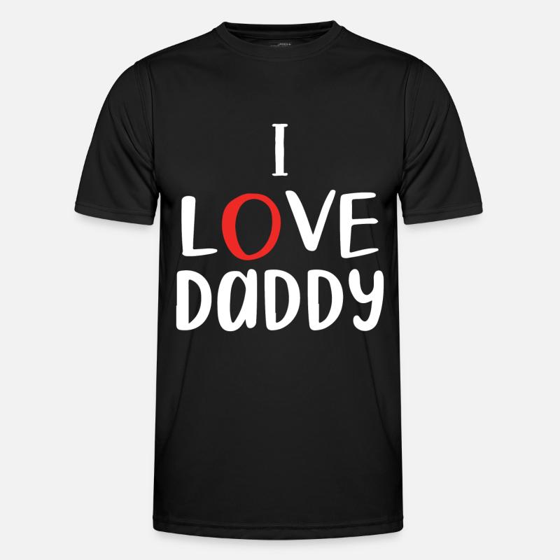 "I love daddy" - Men's Functional T-Shirt - black