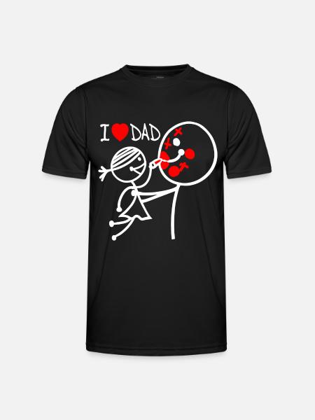 Ich liebe Papa DE - Männer Funktions-T-Shirt - Schwarz