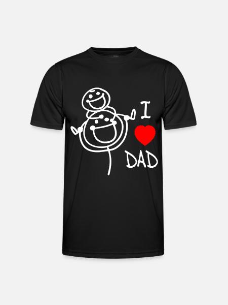 i love dad EN - Men's Functional T-Shirt - black