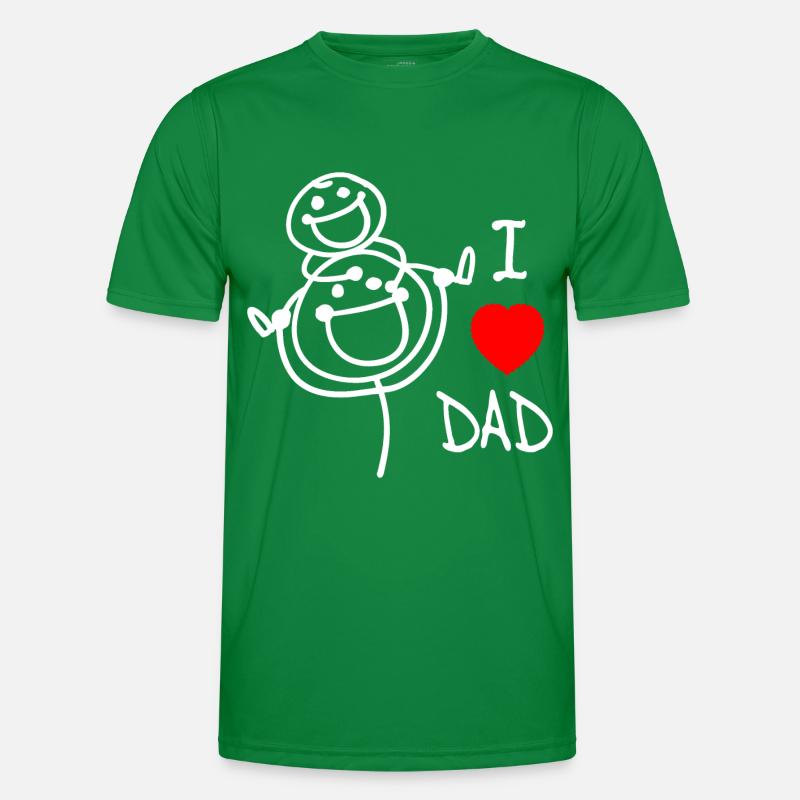 Ich liebe Papa DE Männer Funktions-T-Shirt