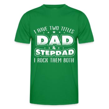 stepfather Papa - Men's Functional T-Shirt - kelly green - Front - AI Model Male 178 dark (178cm)