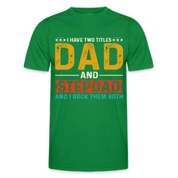 stepfather Papa - Men's Functional T-Shirt - kelly green - Front - AI Model Male 178 dark (178cm)