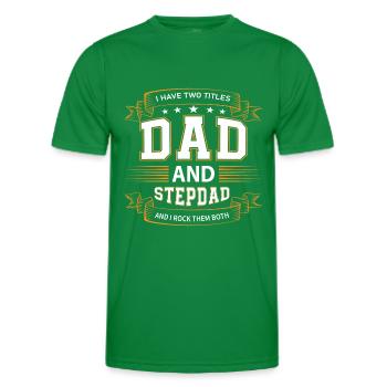 stepfather Papa - Men's Functional T-Shirt - kelly green - Front - AI Model Male 178 dark (178cm)