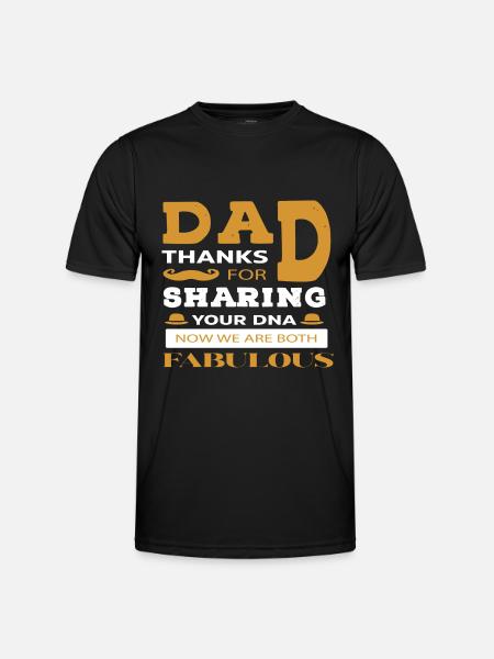 Sjov fars dag gaveform til søn og datter - Funktionsshirt til herrer - sort