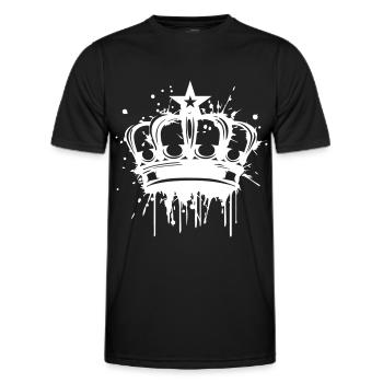 Krone - Männer Funktions-T-Shirt - Schwarz - Vorne - AI Model Male 178 dark (178cm)