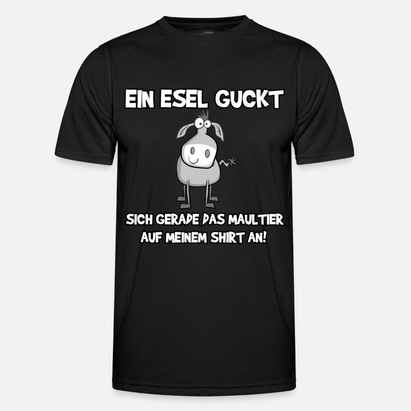 Ein Esel guckt Männer Funktions-T-Shirt