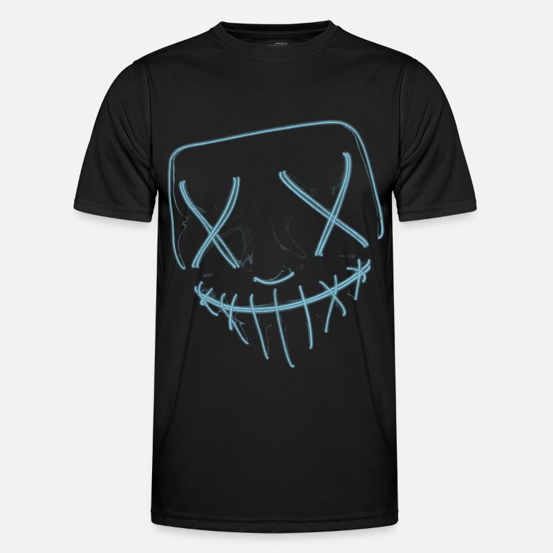 Neon Maske Blau Männer Funktions-T-Shirt