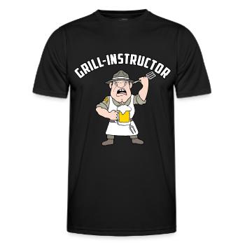 Grill Instructor - Männer Funktions-T-Shirt - Schwarz - Vorne - AI Model Male 178 dark (178cm)