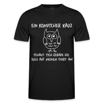 Ein komischer Kauz - Männer Funktions-T-Shirt - Schwarz - Vorne - AI Model Male 178 dark (178cm)