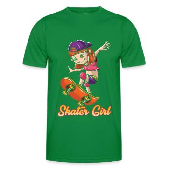 Skaterin Mädchen Skateboard Skateboarderin - Männer Funktions-T-Shirt - Kelly Green - Vorne - AI Model Male 178 dark (178cm)