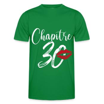 Chapitre 30 Ans Anniversaire Humour Cadeau - T-shirt sport Homme - vert - Devant - AI Model Male 178 dark (178cm)