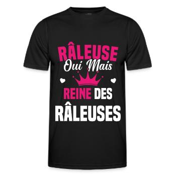 Reine des râleuses - T-shirt sport Homme - noir - Devant - AI Model Male 178 dark (178cm)