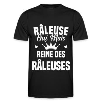 Reine des râleuses - T-shirt sport Homme - noir - Devant - AI Model Male 178 dark (178cm)