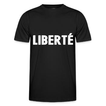 Liberté - T-shirt sport Homme - noir - Devant - AI Model Male 178 dark (178cm)