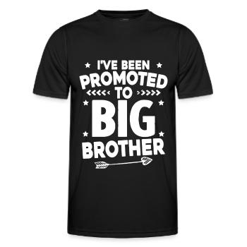 Ich werde ein großer Bruder sein - zukünftiger großer Bruder - Männer Funktions-T-Shirt - Schwarz - Vorne - AI Model Male 178 dark (178cm)