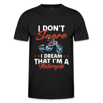 Je Ne Ronfle Pas Je Rêve Que Je Suis Une Moto - T-shirt sport Homme - noir - Devant - AI Model Male 178 dark (178cm)