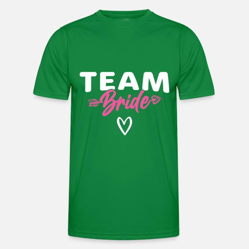 Team Braut Bride Männer Funktions-T-Shirt