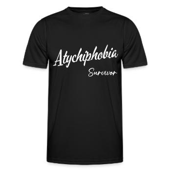 Survivant de l'Atychiphobie - T-shirt sport Homme - noir - Devant - AI Model Male 178 dark (178cm)