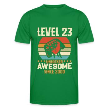 Niveau 23 complete 2000 Cadeau d'anniversaire - T-shirt sport Homme - vert - Devant - AI Model Male 178 dark (178cm)