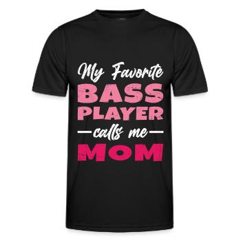 Femme Mon Bassiste Préféré M'appelle Maman Cadeau - T-shirt sport Homme - noir - Devant - AI Model Male 178 dark (178cm)