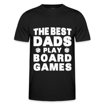 Meilleurs Pères Jouent Jeux de Plateau Cadeau - T-shirt sport Homme - noir - Devant - AI Model Male 178 dark (178cm)