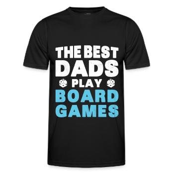 Meilleurs Pères Jouent Jeux de Plateau Cadeau - T-shirt sport Homme - noir - Devant - AI Model Male 178 dark (178cm)