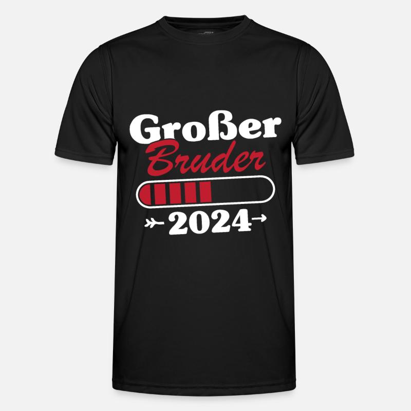 Großer Bruder Loading 2024 - Männer Funktions-T-Shirt - Schwarz