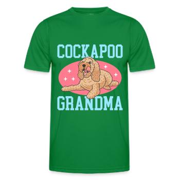 Cockapoo Grandma | Hunde Hundebesitzer Geschenk - Männer Funktions-T-Shirt - Kelly Green - Vorne - AI Model Male 178 dark (178cm)