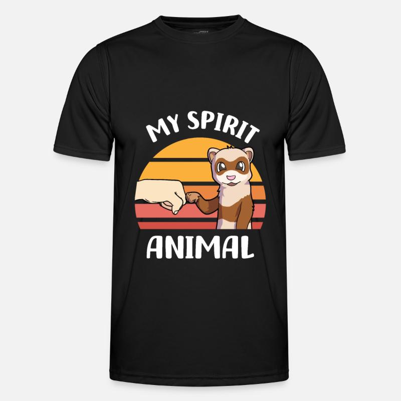 Frettchen - Männer Funktions-T-Shirt - Schwarz