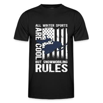 Snowmobile Snowmobiler Snowmobile Gift - Men's Functional T-Shirt - black - Front - AI Model Male 178 dark (178cm)