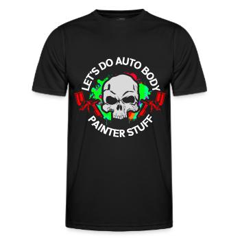 Lackierer | Fahrzeuglackierer Airbrush Geschenk - Männer Funktions-T-Shirt - Schwarz - Vorne - AI Model Male 178 dark (178cm)