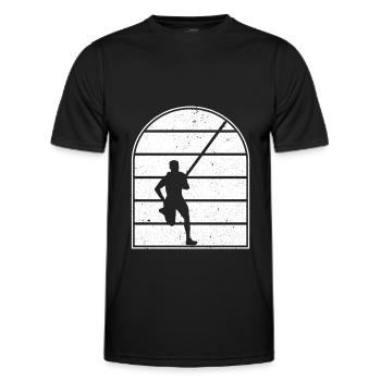 Saut à la perche - T-shirt sport Homme - noir - Devant - AI Model Male 178 dark (178cm)