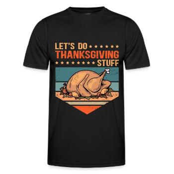 Thanksgiving Day Thanksgiving Gift - Men's Functional T-Shirt - black - Front - AI Model Male 178 dark (178cm)