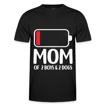 Canine - T-shirt sport Homme - noir - Devant - AI Model Male 178 dark (178cm)