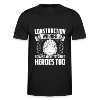 Tischler - Männer Funktions-T-Shirt - Schwarz - Vorne - AI Model Male 178 dark (178cm)
