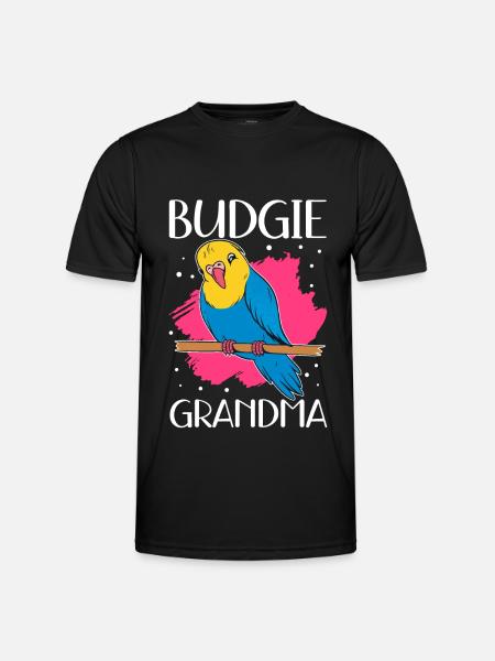 Budgerigar Grandma Budgerigars Gift - Men's Functional T-Shirt - black