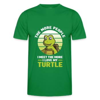 Turtles | Tortoise Pet Gifts - Men's Functional T-Shirt - kelly green - Front - AI Model Male 178 dark (178cm)