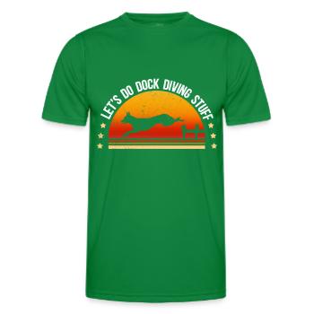 Dock Diving Hunde Hundehalter Hundesport Geschenk - Männer Funktions-T-Shirt - Kelly Green - Vorne - AI Model Male 178 dark (178cm)