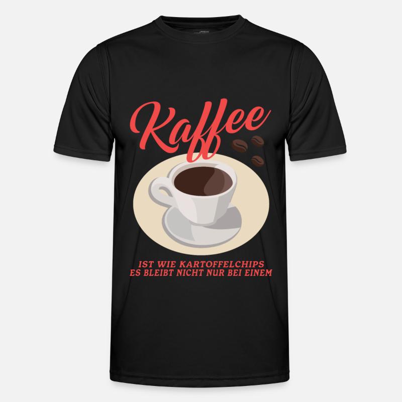 Kaffee Kaffeeliebhaber Kaffeetrinker Geschenk - Männer Funktions-T-Shirt - Schwarz