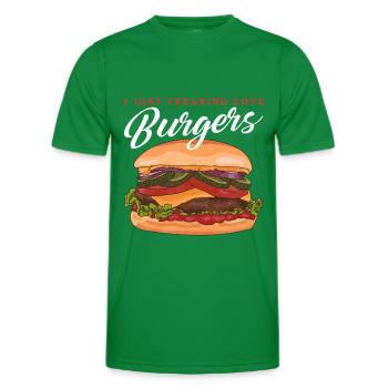 Restauration rapide de Hambourg | Burger Fast Food Cadeau - T-shirt sport Homme - vert - Devant - AI Model Male 178 dark (178cm)