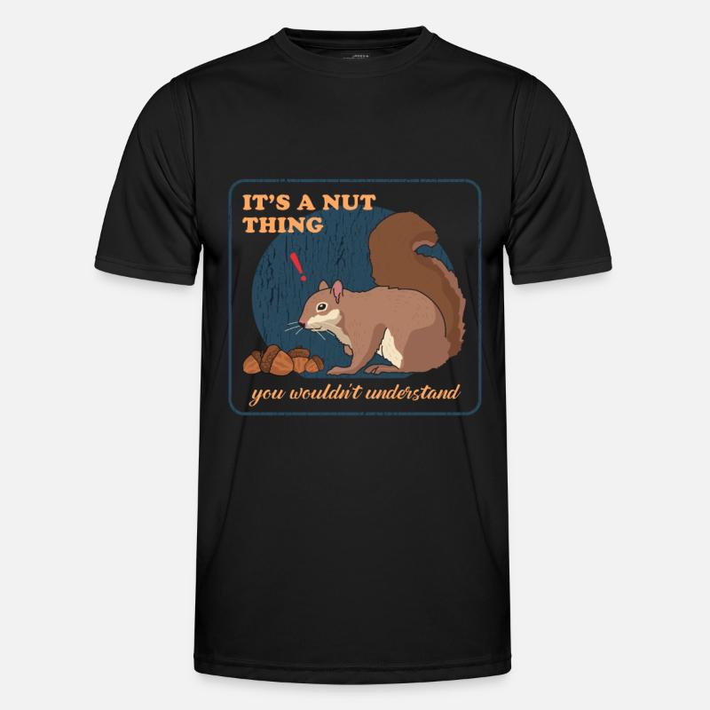 Süßes Eichhörnchen Grauhörnchen Geschenk - Männer Funktions-T-Shirt - Schwarz