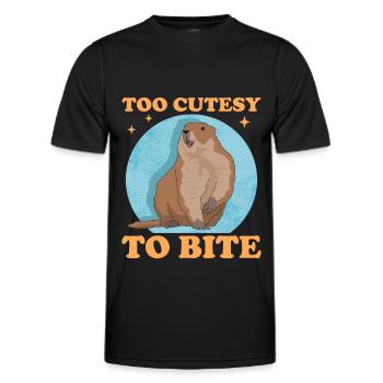 Marmots Mankai Groundhog Munggen Gift - Men's Functional T-Shirt - black - Front - AI Model Male 178 dark (178cm)