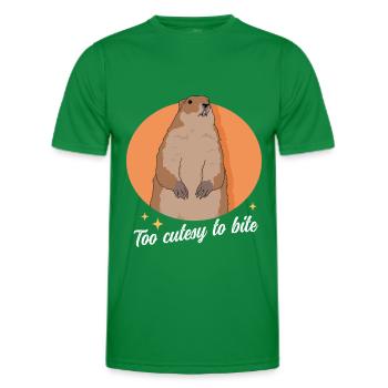 Marmots Mankai Munggen Groundhog Gift - Men's Functional T-Shirt - kelly green - Front - AI Model Male 178 dark (178cm)