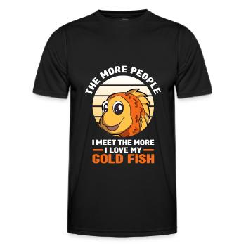 Poisson rouge - T-shirt sport Homme - noir - Devant - AI Model Male 178 dark (178cm)
