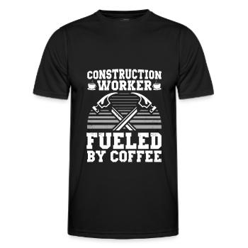 Ouvrier du bâtiment - T-shirt sport Homme - noir - Devant - AI Model Male 178 dark (178cm)