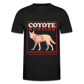 chasseur chasse chasse permis de chasse chasseresse cadeau - T-shirt sport Homme - noir - Devant - AI Model Male 178 dark (178cm)