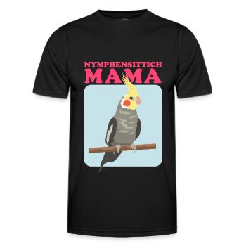 Nymphensittich Mama Vogelbesitzerin Geschenk - Männer Funktions-T-Shirt - Schwarz - Vorne - AI Model Male 178 dark (178cm)